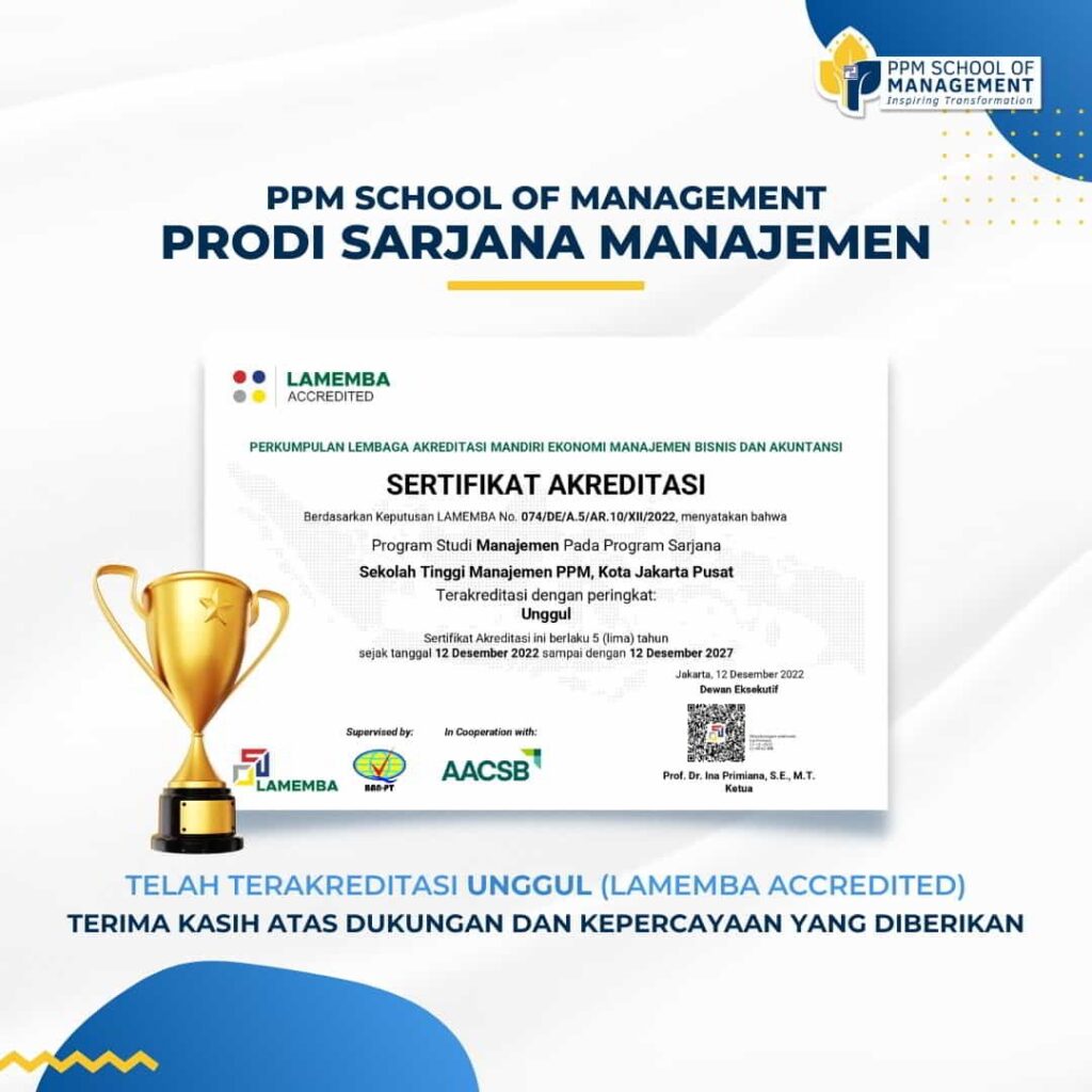 Program Studi Sarjana Manajemen Bisnis<br>Kembali Dapatkan Akreditas “Unggul”