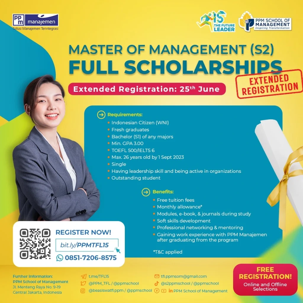 Melangkah Menuju Masa Depan Pemimpin dengan Beasiswa Penuh S2 Manajemen!